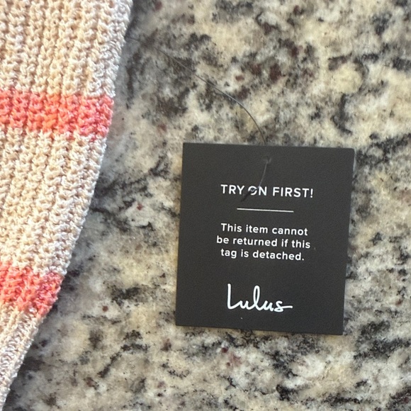 Lulus Chunky Knit Striped Tank Top Sweater Size Small NWT - Picture 6 of 7